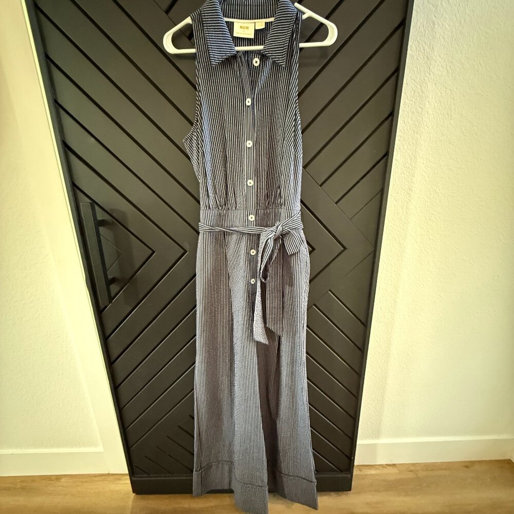 Maeve Halter Shirting Jumpsuit